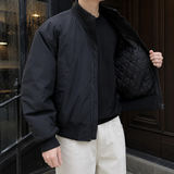Vaughn-Wren Quilted Bomber Jacket - Black