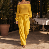 Eleanor-Hope Off-Shoulder Set - Yellow