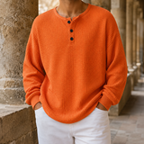 Stefan-Wade Waffle Sweater - Orange