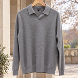 Sebastien-Reid Open Collar Sweater - Gray