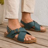 Perugia Crossover Sandals - Dark Teal