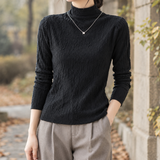 Cecilia-Louise Textured Top - Black