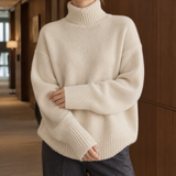 Camille-Kate Turtleneck Sweater - Beige
