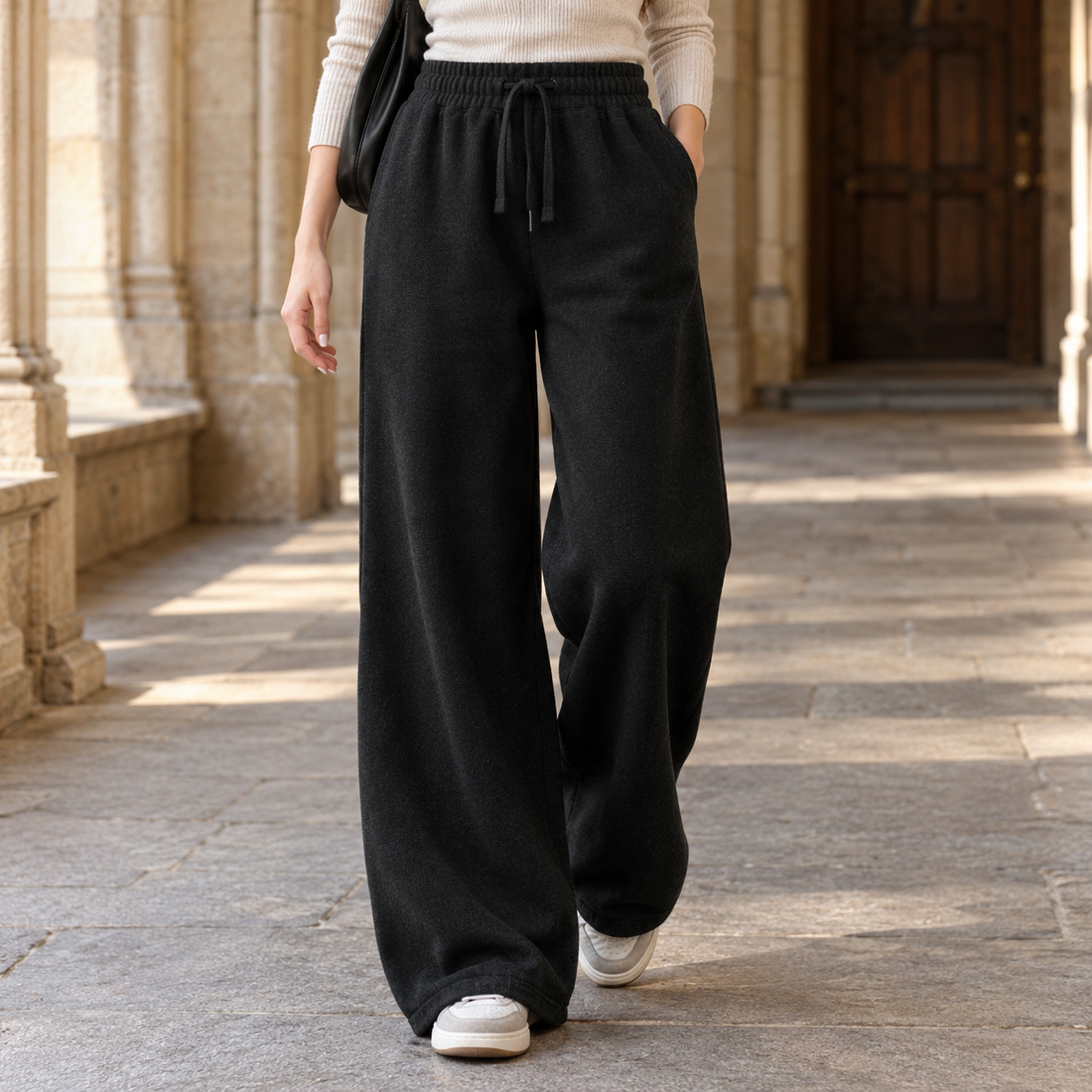 Mercedes-Hope Wide Leg Pants - Black Super Soft