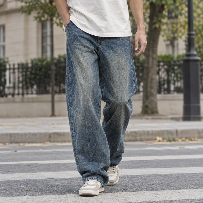 Hugh-Jude Wide Leg Jeans