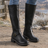 Tolentino-Monza Moto Buckle Boots - Black