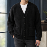 Freddie Ribbed Cardigan - Black
