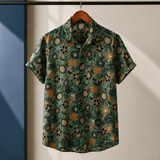 Anders Floral Shirt - Dark Green