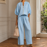 Penelope-Skye Relaxed Set - Sky Blue