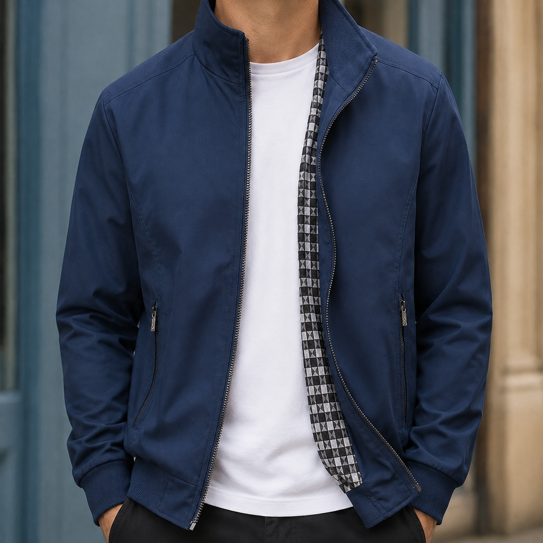 Graham-Tate Bomber Jacket - Blue