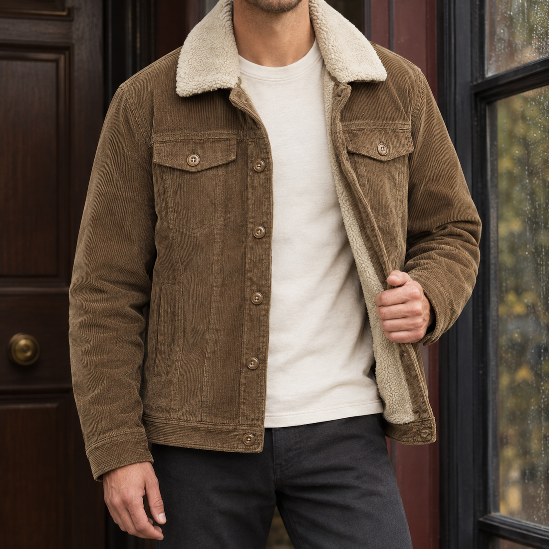 Vidal-Jude Corduroy Jacket - Khaki