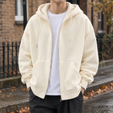 Ambrose-Cole Zip Hoodie Jacket - Apricot-colored High-quality Versatile J