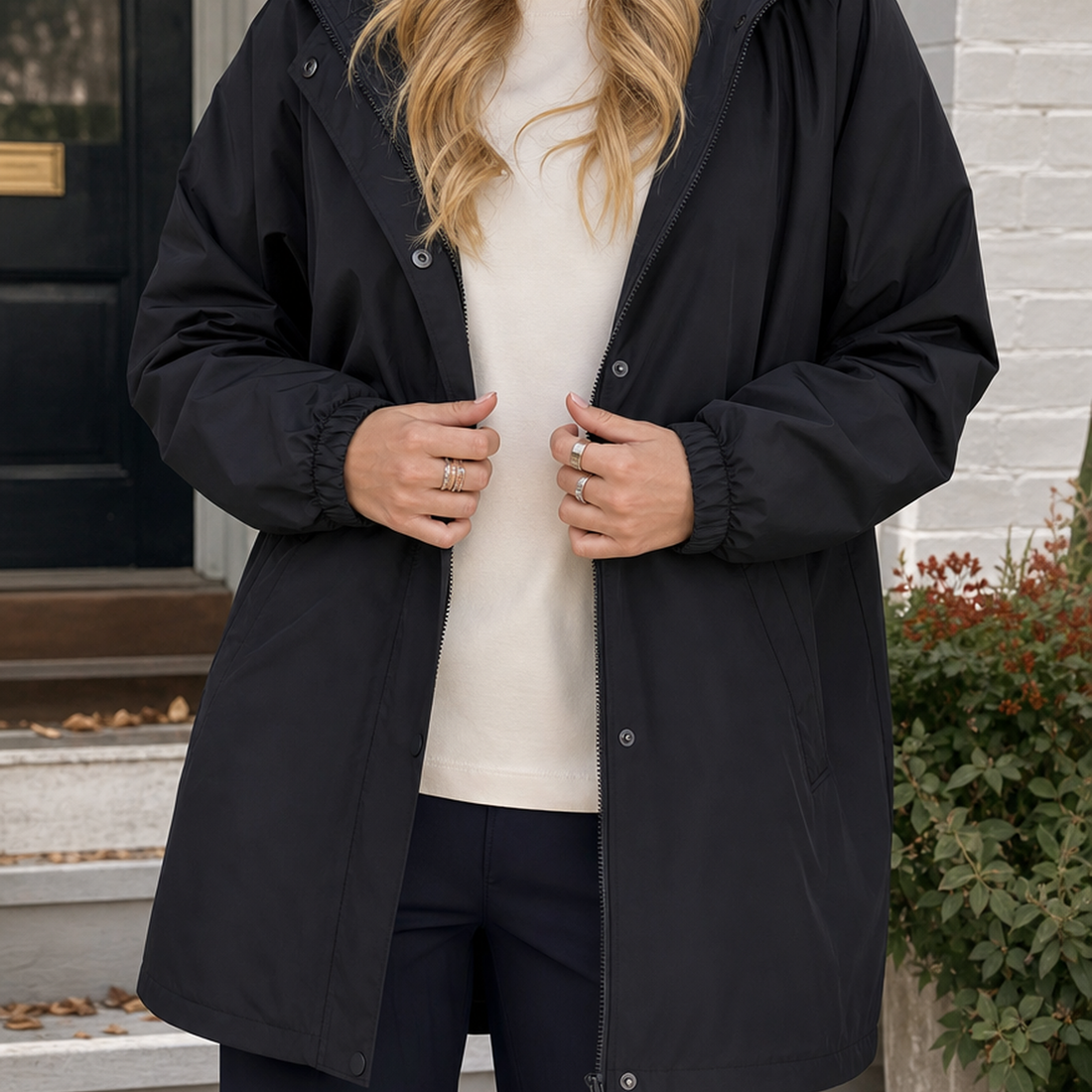 Ludovica Drawstring Jacket - Black