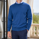 Wesley Fine Knit Sweater - Light Blue