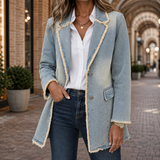 Sabine-Hope Oversized Blazer - Light Wash Blue