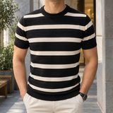 Simon Striped Sweater - Black Apricot