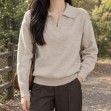Bronwen-Jane Polo Collar Sweater - Khaki