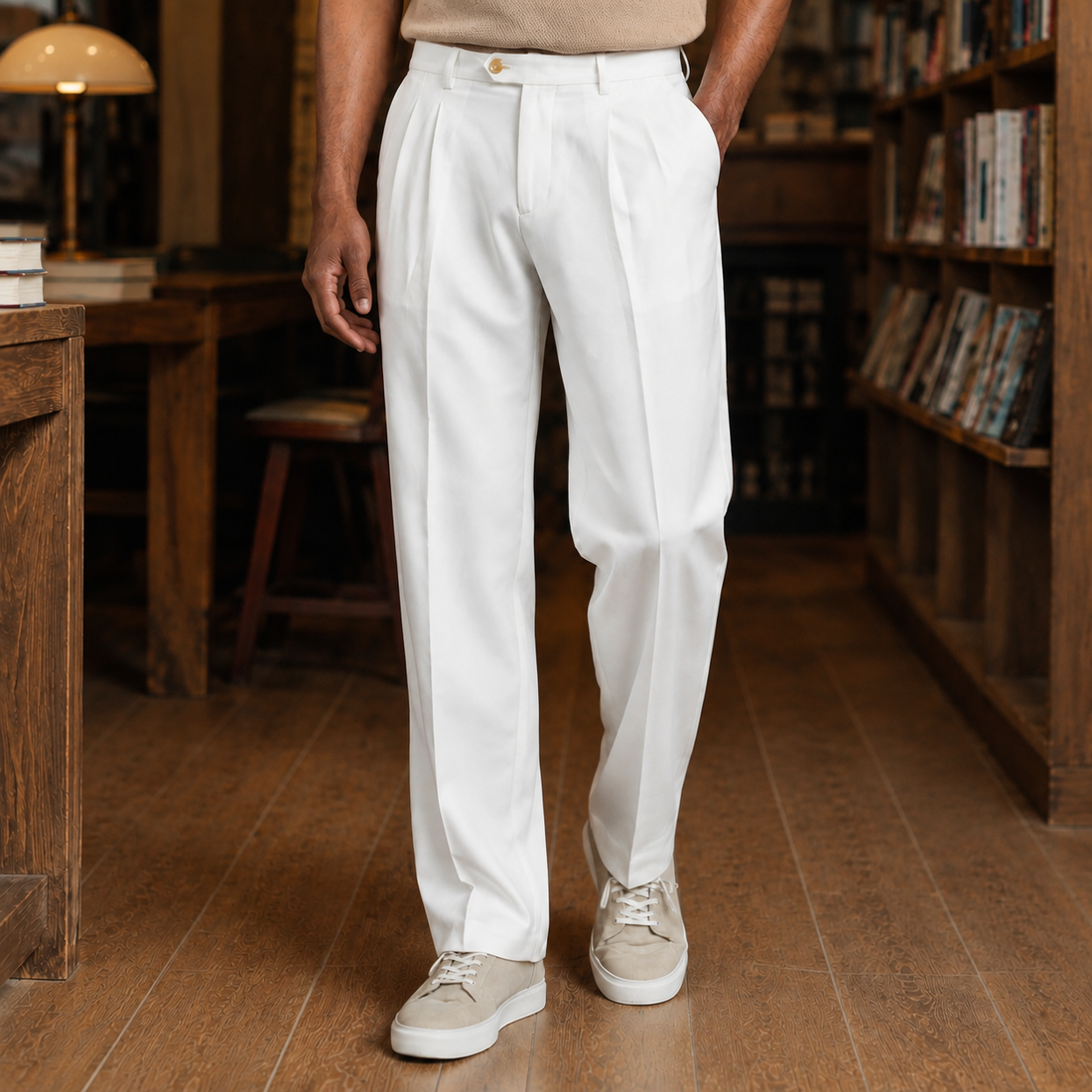 Adrian Relaxed Pants - White