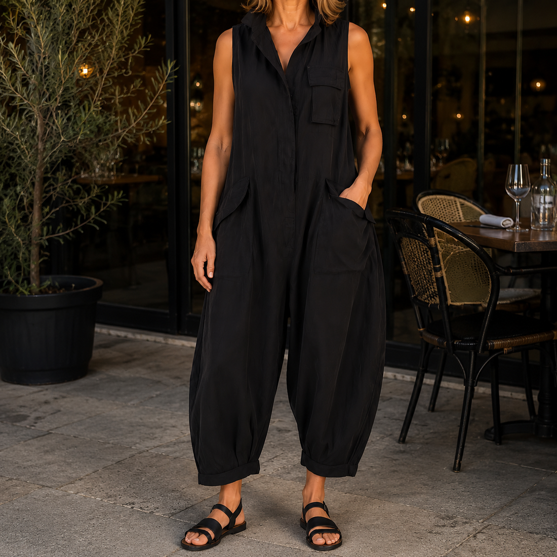 Elodie-Marie Utility Jumpsuit - Black