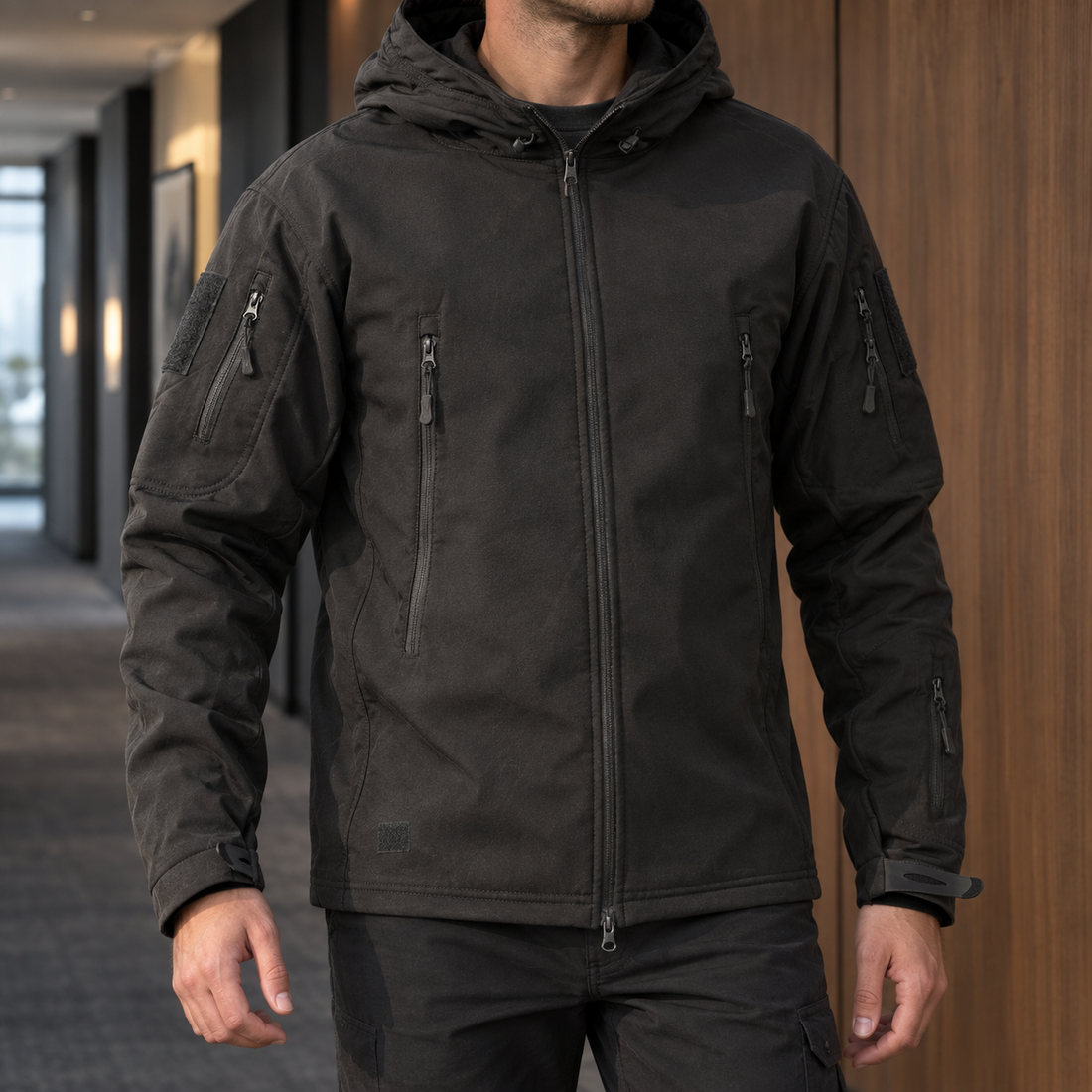 Sylvester-Ellis Hooded Jacket - Black