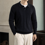 David-Dean Cable Knit Sweater - Black