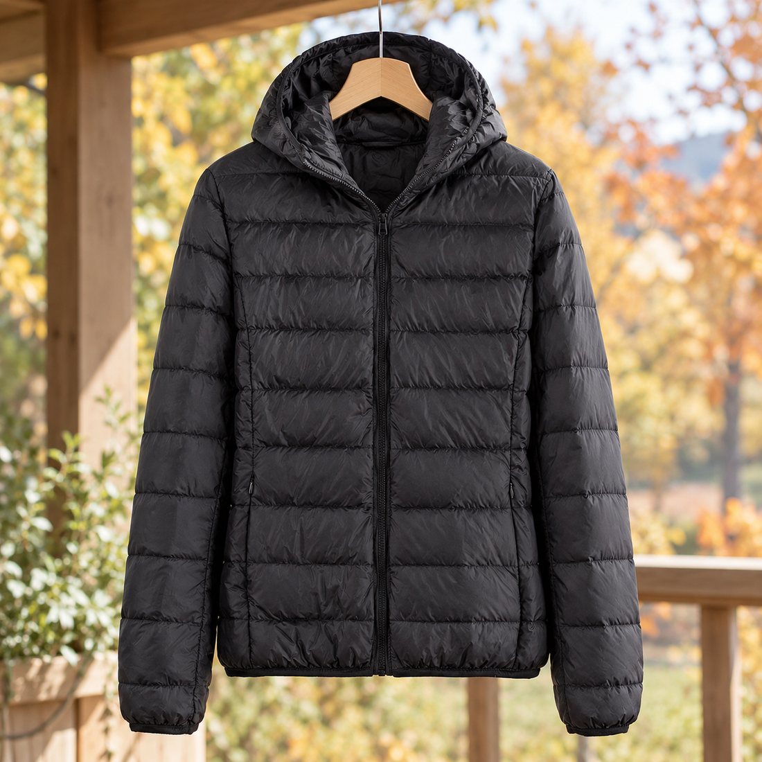 Camille-Lane Hooded Jacket - Black