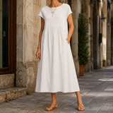 Orla-June Cotton Midi Dress - White