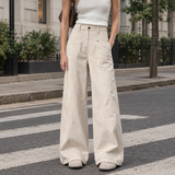 Amandine-Belle Wide Leg Pants - Light Beige