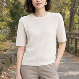Alba-Louise Crew Neck Sweater - White