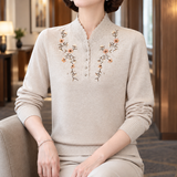Lara-Claire Wool Sweater - Rice Apricot