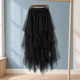 Flavia Asymmetric Skirt - Black