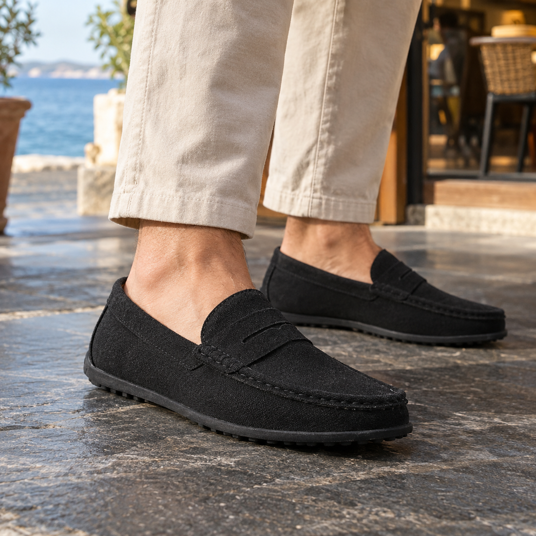 Argenta Penny Loafers - Black