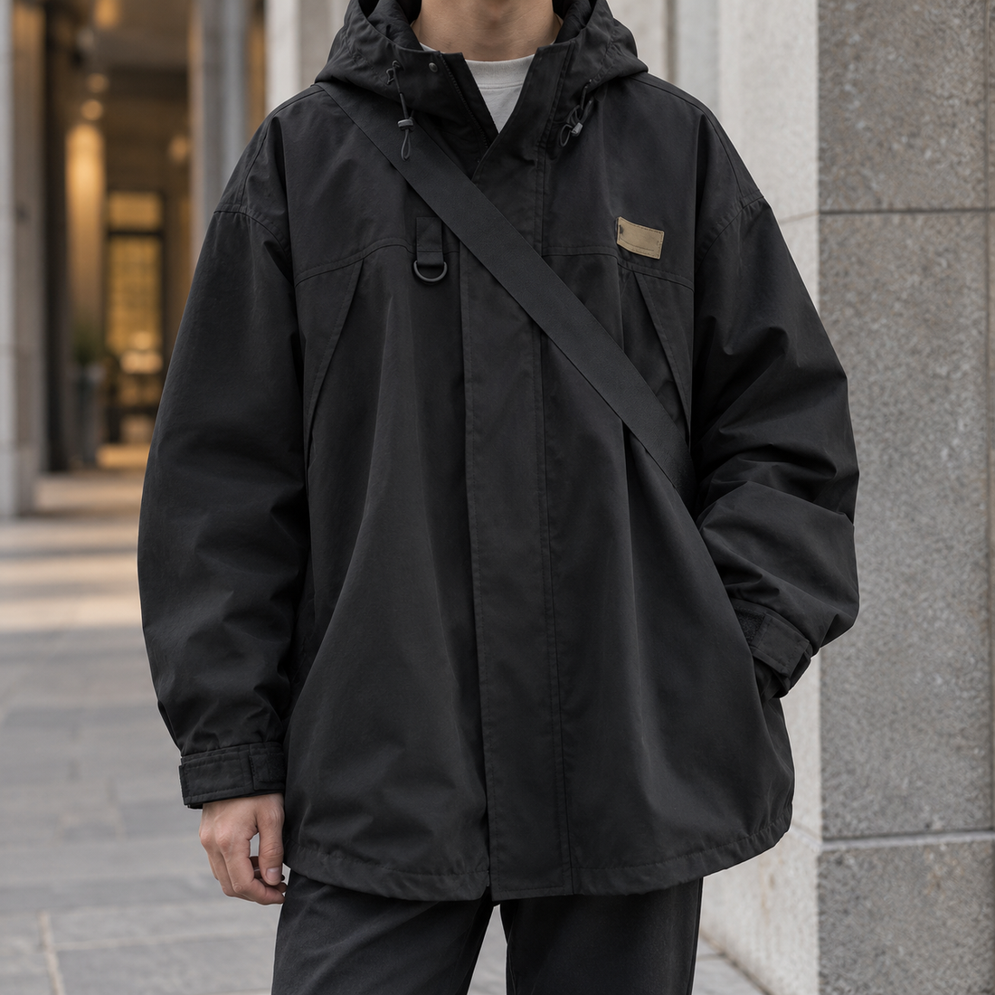 Gideon-Wren Hooded Jacket - Black