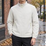 Herbert-Stone Stand Collar Jacket - A - - Beige