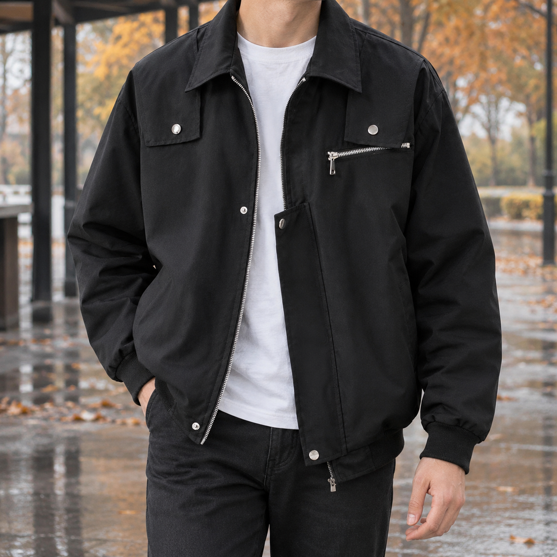Otis-Lane Pilot Jacket - Black
