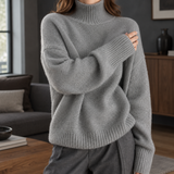 Esther Turtleneck Sweater - Light Gray