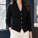Brigitta-Mae Collared Cardigan - Black
