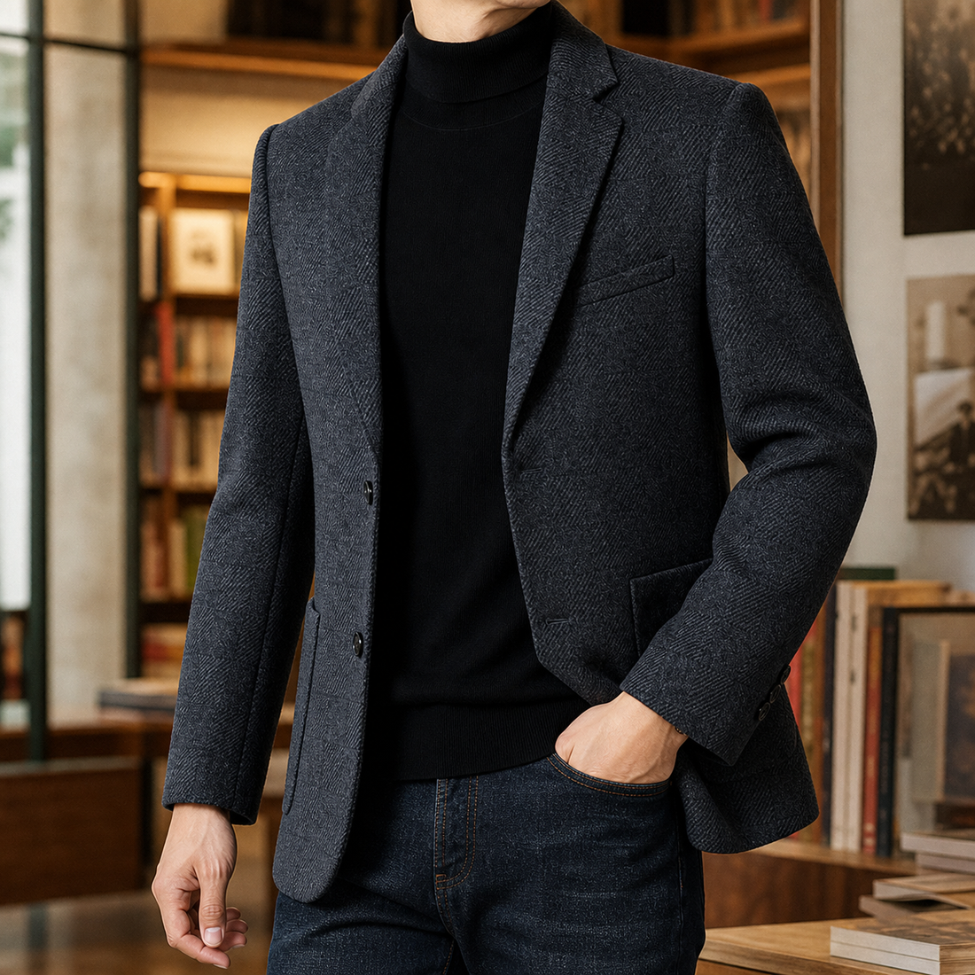 Gaspard Cashmere Blazer - Gray