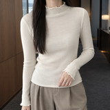 Cerys-Hope Ruffle Neck Sweater - Off White