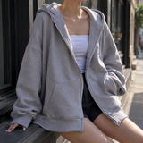 Jocasta Oversized Hoodie - Gray Fleece-lined