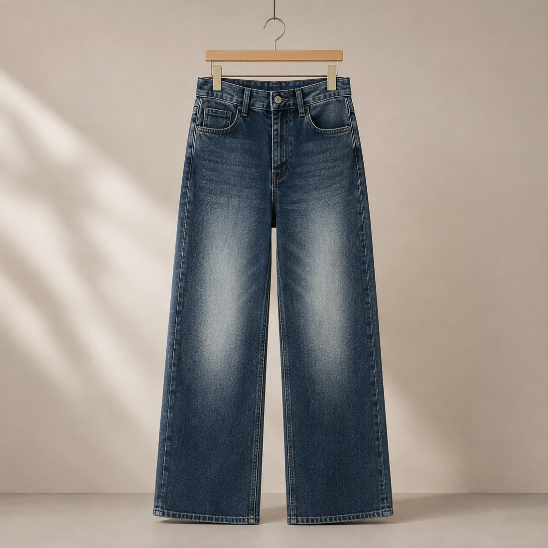 Anouska Wide Leg Jeans - Dark Blue