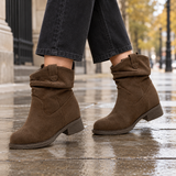 Ferrara-Milano Slouch Ankle Boots - Coffee Brown