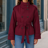 Maxine Trench Jacket - Burgundy