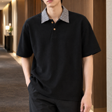 Dylan-Rhys Contrast Polo - Black