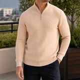 Octavian Quarter Zip Sweater - Apricot