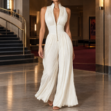 Nerissa-Hope Wide-Leg Jumpsuit - Milky White