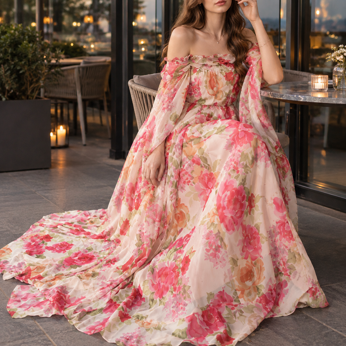 Caroline-Claire Floral Maxi Dress - Floral