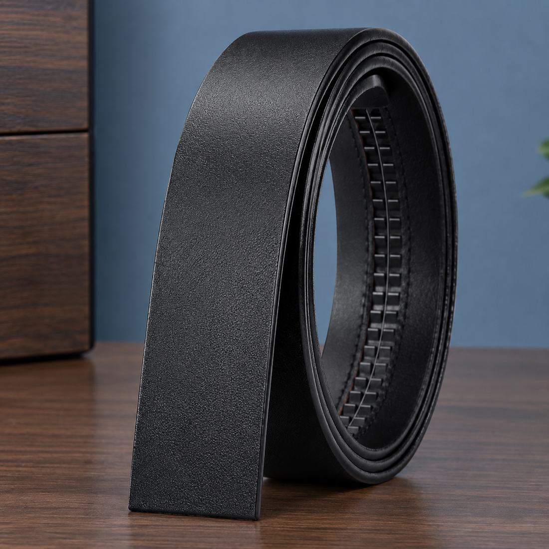 Borromeo Leather Belt Strap - Black