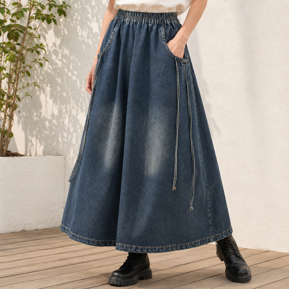 Calla-Faye Denim Skirt - Blue