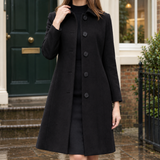 Ludovica-Jade A-Line Coat - Black Inside